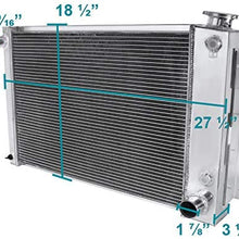 Spec-D Tuning 3 Core/Row Aluminum Performance Cooling Radiator for 1967-1969 Chevy Camaro Pontiac Firebird