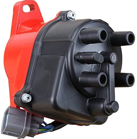 Dragon Fire High Performance Race Series Complete Electronic Ignition Distributor Compatible Replacement For 1996-2001 Acura Honda 1.6L 1.8L VTEC TD-86U TD-87U TD-81U TD-84U OBD2A/B Oem Fit DTD84-DF