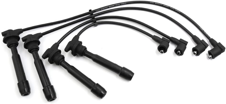 uxcell 671-4239 Auto Car Engine Spark Plug Cable Ignition Wire Set of 4 for Hyundai 2004-2009 for Kia for Tucson 4 Cylinder