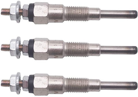 3 Pcs 16851-65510 16851-65512 Glow Plug Replacement for Kubota Tractor B1700D B1700E D722 D782 D1105 D1005