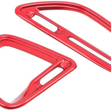 Bishop Tate (Left Hand Drive ONLY) Car Styling Red Side A/C Air Outlet Vent Frame Decoration Cover Trim for Dodge Challenger 2015-2019