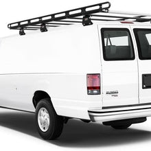 Vantech Aluminum H2 Cargo Rack 141.75" Long for a Chevy Express 1996-On Black