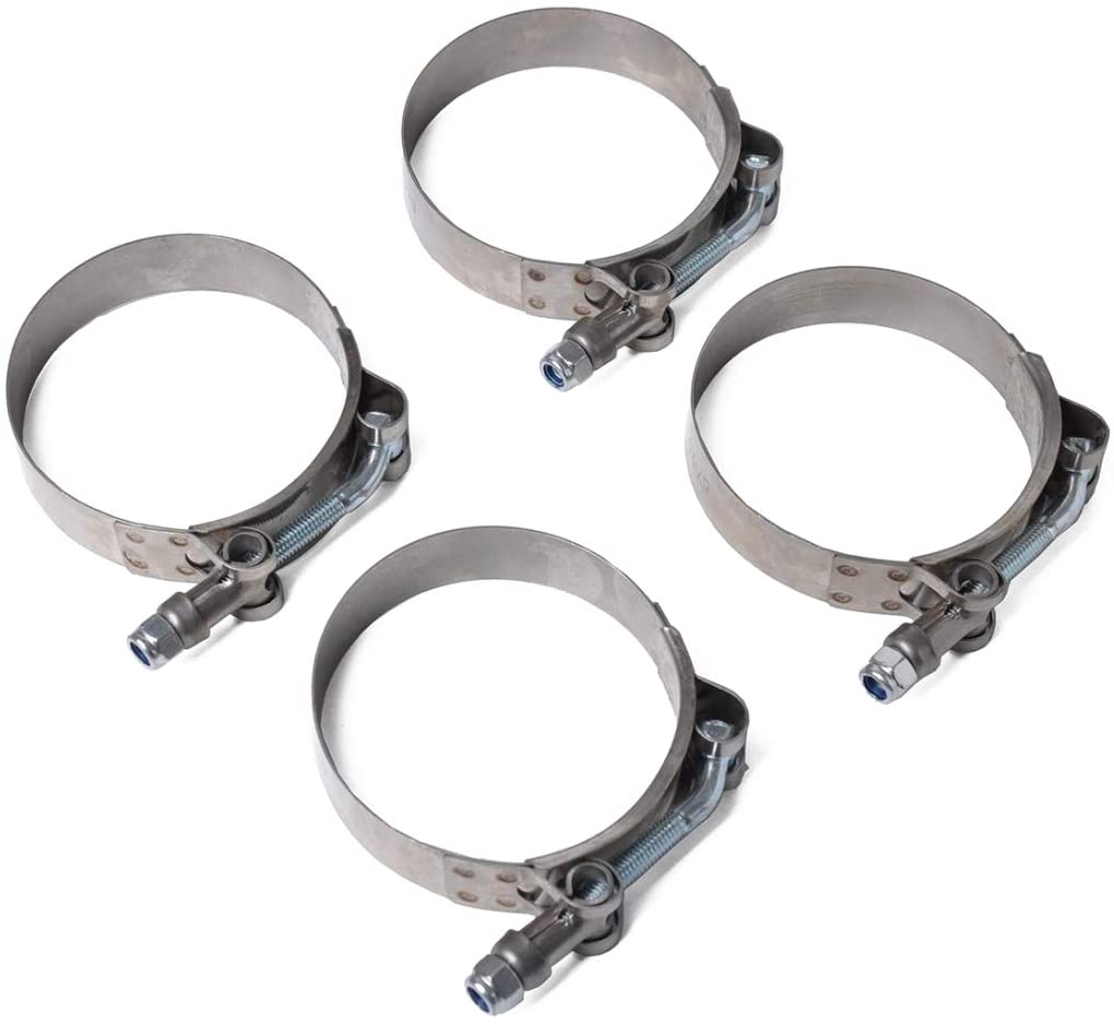 Fdrtew Car Bulbs-Car Film-Car Phone Holder-Car Interior 4 PCS Stainless Steel T-Bolt Hose Clamps Pipe Clip Fuel Line Clip, Size: 67-75mm