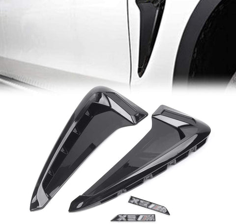 Newsmarts Car Air Flow Side Vent Fender Trim Decoration Sticker Exterior Shark Grille Décor for BMW X5