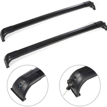 AUTOMUTO Cross Bars fit for 2005-2009 for Land Rover LR3 Sport Utility 4-Door 2010-2016 for Land Rover LR4 Sport Utility 4-Door Aluminum Black Roof Top Bar Luggage Carrier