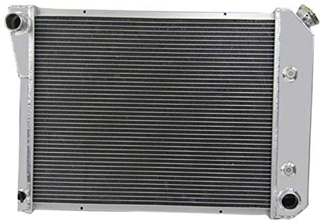 CoolingCare 27'' Width Aluminum Radiator, 4 Row Core Radiator for 1965-1985 Chevy Chevelle, GMC Caballero, Pontiac Ventura AT/MT Many GM Cars