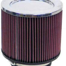 K&N Universal Clamp-On Air Filter: High Performance, Premium, Washable, Replacement Engine Filter: Flange Diameter: 4 In, Filter Height: 6 In, Flange Length: 0.625 In, Shape: Round, RD-1400