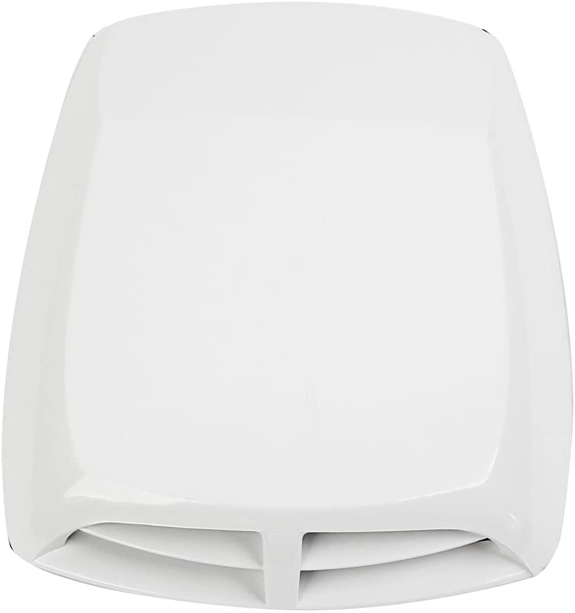 ZYHW Car Air Flow Intake Scoop Vent Cover Hood Check Pattern White