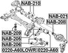 55476Ar002 - Arm Bushing (for Rear Control Arm) For Nissan - Febest