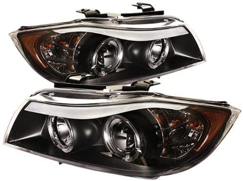 Spyder Auto PRO-YD-BMWE9005-AM-SM Smoke Halo Amber Projection Headlight