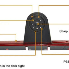 Vardsafe VS608C Brake Light Backup Camera & Clip-on Rear View Mirror Monitor for Mercedes Sprinter (Can See Rear Bumper)