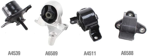 DNJ MMK1019 Complete Engine Motor & Transmission Mount Kit for 2001-2005 / Honda/Civic 2 Doors / 1.7L