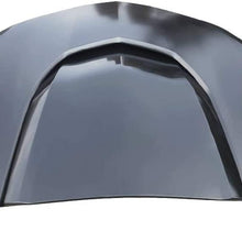 IKON MOTORSPORTS, Hood Compatible With 2016-2020 Chevy Camaro, ZL1 Style Hood Scoop Air Vent Black Aluminum With Heat Extractor Ram Air