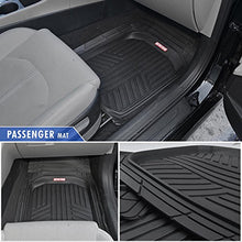 Motor Trend FlexTough Plus Black Rubber Car Floor Mats – All Weather Deep Dish Automotive Floor Mats, Heavy Duty Trim to Fit Design, Odorless Floor Mat Liners for Cars Truck Van SUV