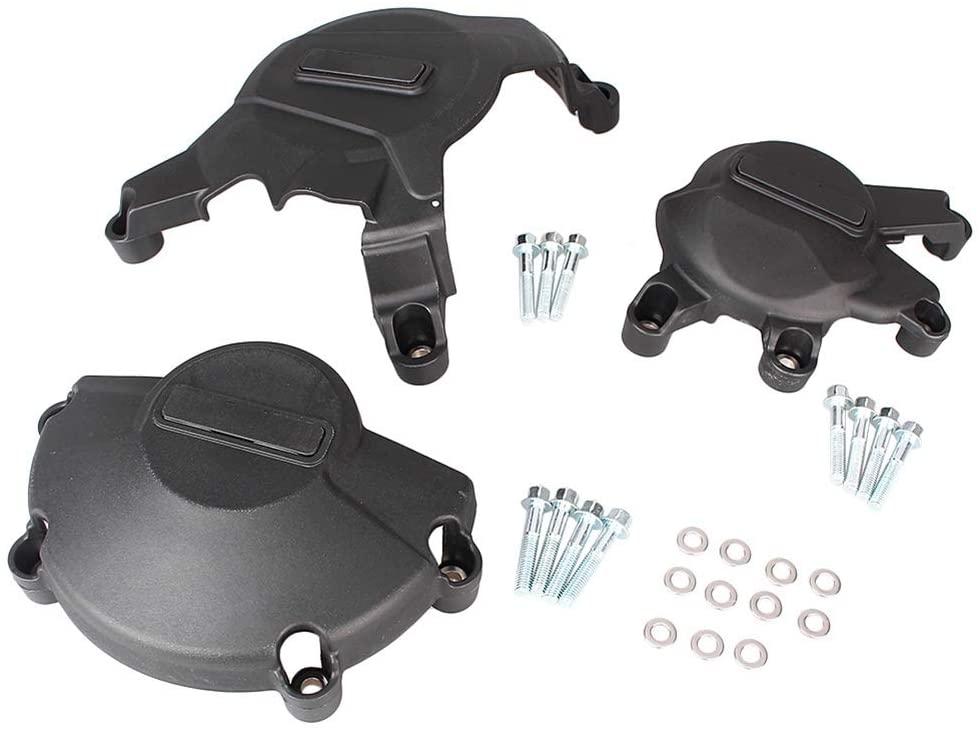 Luckmart Motorcycle Engine Cover Set Protection Clutch Kit Compatible for HONDA CBR600RR 2007 2008 2009 2010 2011 2012 Black
