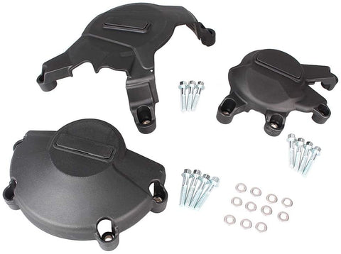 Luckmart Motorcycle Engine Cover Set Protection Clutch Kit Compatible for HONDA CBR600RR 2007 2008 2009 2010 2011 2012 Black