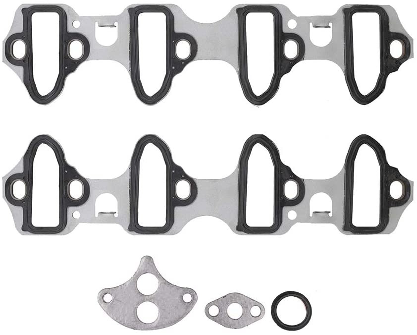 Intake Manifold Gasket Set - Compatible with 4.8L 5.3L 6.0L Chevy Silverado, Suburban, Tahoe, GMC Sierra, Yukon, Savana, Cadillac Escalade - Replace 89060413 MS98016T