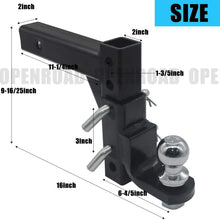 Open Road Brands OPENROAD 5000lbs Capacity 8-Position Drop Ball Mount for Towing, 10" Adjustable Trailer Hitch 2inch Trailer Ball,2 Safety Clip and 5/8 Inch Hitch Pin Lock