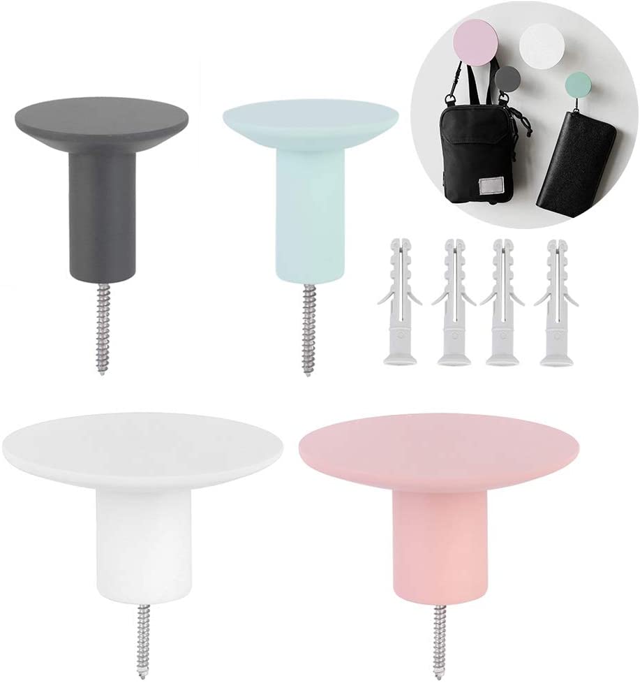 Wall Mounted Clothes Hook, Modern Towel Hook Clothes Hat Holder Door Storage Rack Hanger for Bedroom Bathroom Entryway, 3.3x3.2inch