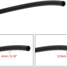 X AUTOHAUX 5 Meter 16.40ft Black Polyurethane PU Air Hose Pipe Tubing 4mm OD 2.5mm ID for Car