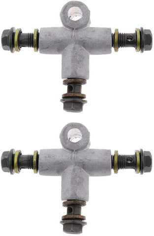 Yuanyuan MagiDeal 2 X New Hot Front Double Brake Tee Fitting Connector Fit for Motorcycle