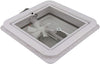 ANGLEWIDE White RV-White-Pwr VK100M 1 Pack Compatible with RV Trailer, Camper Roof Vent Lid Cover fit 14 x 14 Universal Vent Cover Ventilation Parts