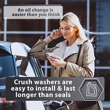 15pcs Oil Drain Plug Crush Washer Gasket Seal – 14mm Replacement for Hyundai/Kia - OEM 21513-23001 Fits Most Popular Models 2001-2022 by AUTOMAJOR