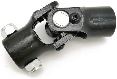 Ensun 3/4“ DD x 3/4” Round Black Single Steering Shaft Universal U Joint, Maximum Working Angle: 35° Degree, Total Length: 96mm (3-3/4