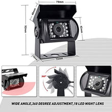 HD Backup Camera Kit 7 Inch LCD Rear View Camera Monitor, P67 Waterproof Night Vision, Easy Installation Back up Rearview Cam for Trucks, RVs, Trailers, Bus, Harveste, Pickup, Motor Home, Van ect.