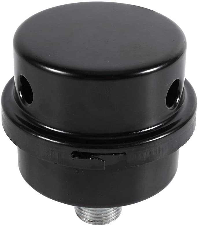 Air Filter Black Metal Air Compressor Intake Filter Muffler Silencer Thread 3/8