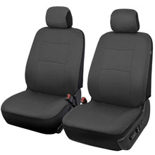 BDK Charcoal Black Car Seat Covers Full 9pc Set - Sleek & Stylish - Split Option Bench 5 Headrests Front & Rear Bench - OS-309-AC