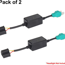 OVOTOR H4 9003 Anti Flicker Harness Canceler Decoder LED Flash Error Free Resistor Wiring Canbus for Harley Davidson Jeep Wrangler JK TJ LED Headlight Systems