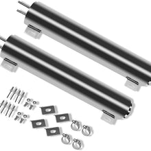 DEMOTOR PERFORMANCE 2PCS 3"X 16" Inch Polished Stainless Steel Radiator Overflow Tank Universal Fit