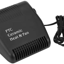Car Heater Defroster,12V Cooling Fan Heater 2 in 1 Portable Fast Heating Low Noise Car Ceramic Heating Windshield Defroster Demister