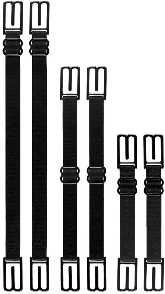 Mask Extender Holder Face Cover Clip for Behind Ears Nylon Black High Elastic Adjustable Length Relieving Ear Pressure Pain 6pcs (Standard Style)