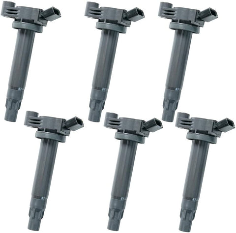 RAYC Pack of 6Pcs Ignition Coils for Camry Highlander Solara Es330 Rx330 Rx400H #UF430 9091902246 610-58657