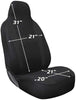OxGord 2pc Integrated Flat Cloth Bucket Seat Covers - Universal Fit for Car, Truck, Van, SUV - Green/Black