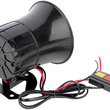 LSAILON 12V 4 Tone Sound Car Siren Horn Emergency Sound Warning Horn for Police Car Fighter Vans Trucks