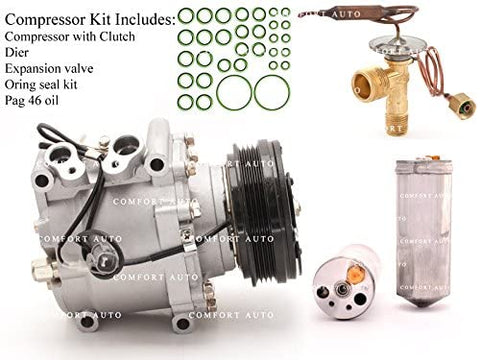 Comfort Auto BRAND NEW AC A/C Compressor fits:1998 1999 2000 Honda Civic L4 1.6L Kit 1 Year Warranty