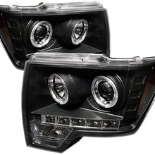 Spyder Auto PRO-YD-FF15009-HL-SM Ford F150 Smoke Halo LED Projector Headlight with Replaceable LEDs