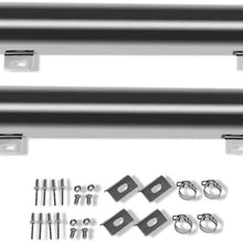 DEMOTOR PERFORMANCE 2PCS 3"X 16" Inch Polished Stainless Steel Radiator Overflow Tank Universal Fit