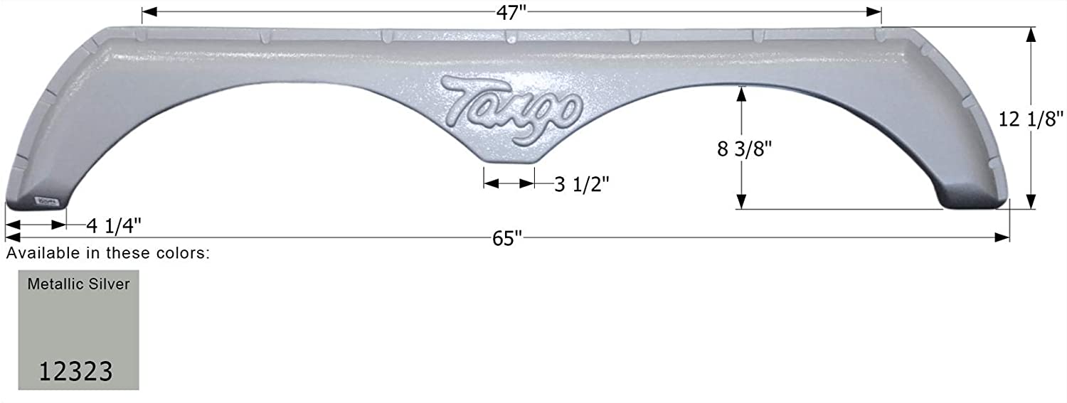 ICON Fender Skirt, Tandem, Pacific Coachworks, FS2323, Met Silver