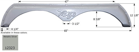 ICON Fender Skirt, Tandem, Pacific Coachworks, FS2323, Met Silver