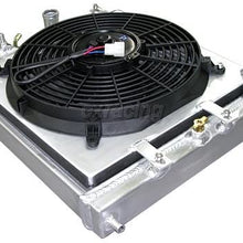 CXRacing ALUMINUM 3 ROW RADIATOR + FAN SHROUD For CIVIC DEL SOL D15 D16 D Series