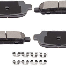 FINDAUTO Ceramic Brake Pads Clip Kits fit for Infiniti,for Nissan 350Z 370Z Altima Juke Leaf Maxima Murano Pathfinder Quest Rogue, Suzuki Grand Vitara