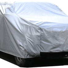 Kayme 6 Layers Car Cover Waterproof All Weather for Automobiles, Outdoor Full Cover Rain Sun UV Protection with Zipper Cotton, Universal Fit for Sedan (194"-208")