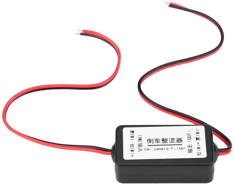 Car Rear View Rectifier- Keenso 12V DC Power Relay Capacitor Filter Connector for Backup Camera Rectifier Auto Car Camera Filter