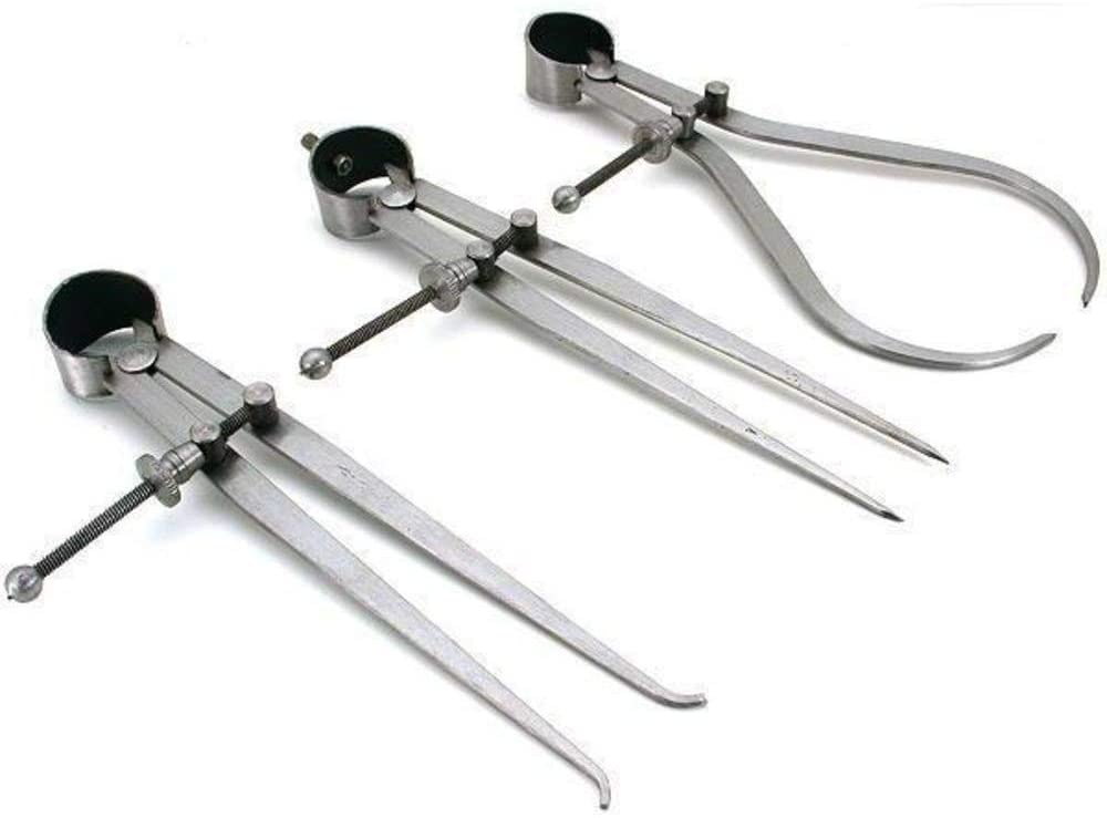 Uniq World Wide 3 Inside Outside Divider Calipers Machinist Tool Set 12