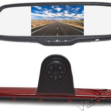 Vardsafe VS608C Brake Light Backup Camera & Clip-on Rear View Mirror Monitor for Mercedes Sprinter (Can See Rear Bumper)