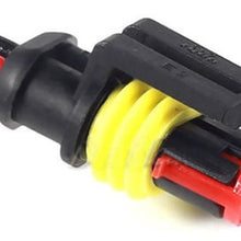LanHong 2 Pin Way Car Waterproof Electrical Connector Plug with Wire AWG Marine Pack of 10